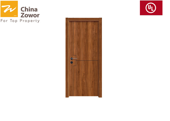 Double Leaf Right Active Half Hour Fire Door For Interior Room/ Red Color/ Melamine Finish