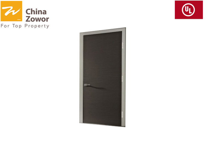FD30 Wood Fireproof Interior Door With Vertical Glass For Interior Room/ Veneer Finish/ Customized Size