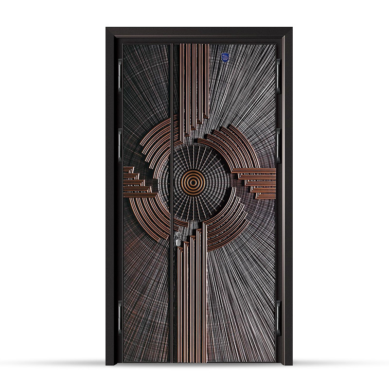 solid wood carving front armored door for villa European style