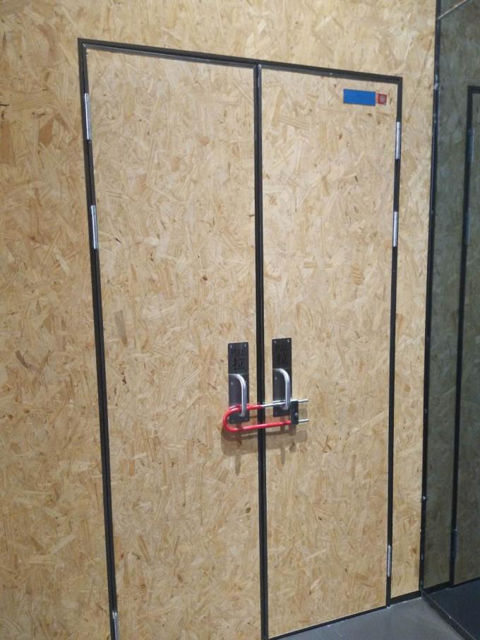 Black Wood Fire Door With Steel Frame , 1 Hour Fire Door Scratch Resistance 0