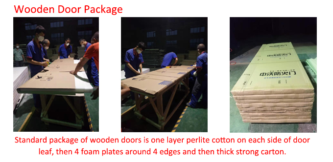 Plywood Fire Door With Steel Frame/60 min Fire Rating/ 45 mm Thick/ Opening Force 60N 1