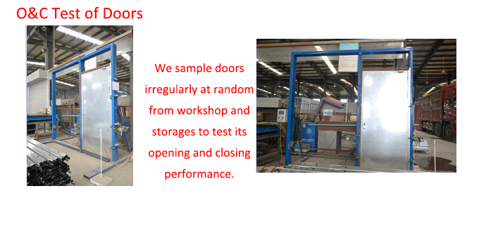 8 Paneled Red Metal Fire Rated Entry Door / Galvanized Steel Material/ 65 mm Thick 0