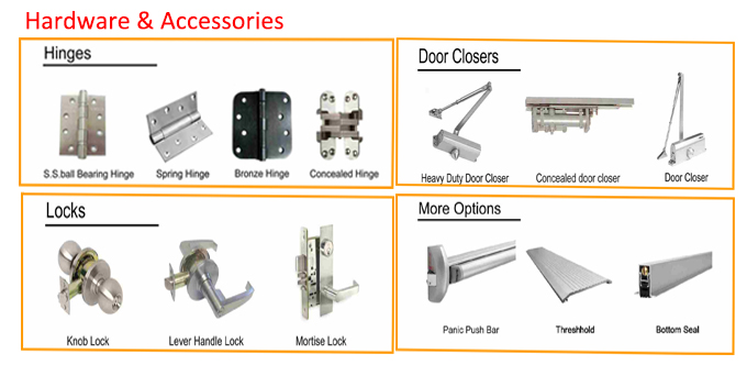 Dark blue steel FD30 Fire Door is suitable for office/residential public places 1