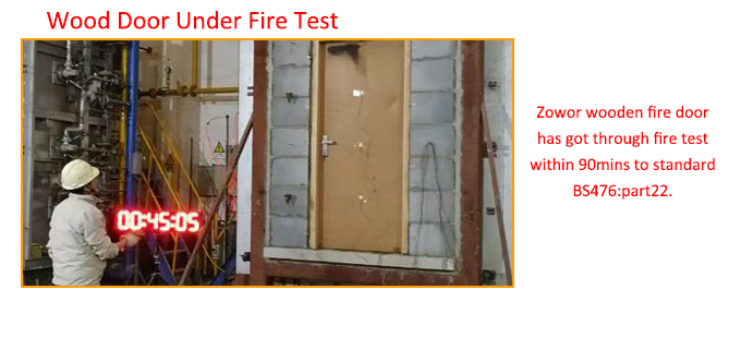 BS Standard Single Swing Fire Rated Interior Doors/ Oak Veneer Finish/ 45mm THK/ Various Colors 0