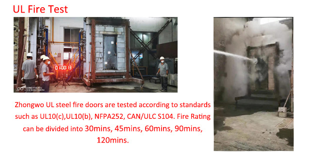 NFPA252 Standard 45mm Fd60 External Fire Safety Doors Power Coating 0