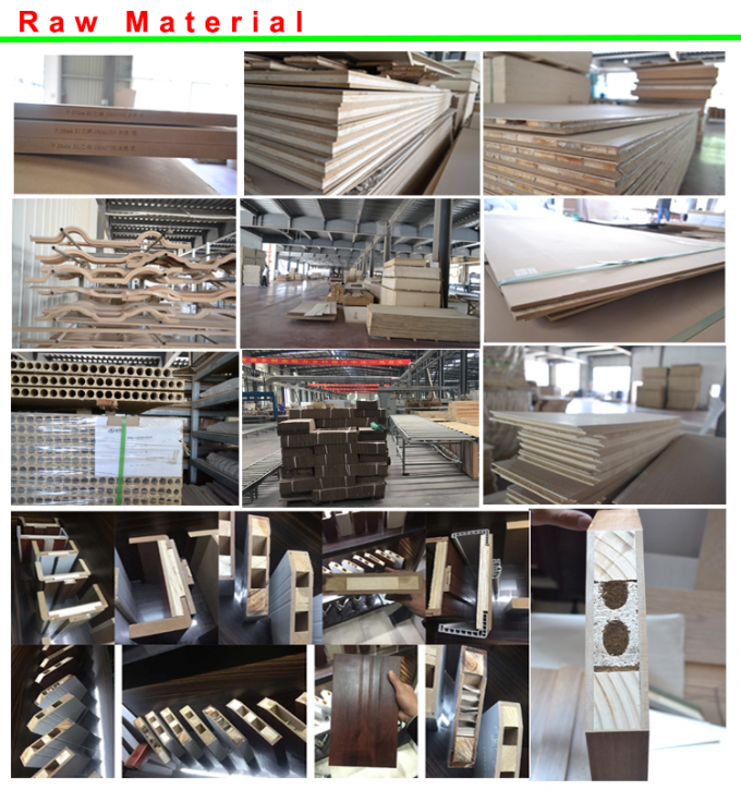 4 Panel PU Painting Hinged Pinewood Wooden Interior Doors 1