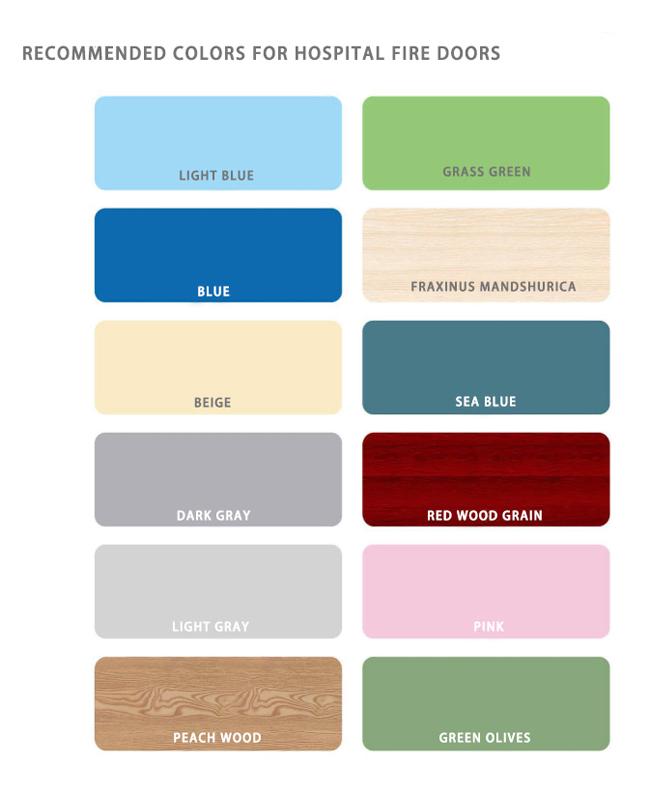 Swing Open Powder Coating Fireproof Hospital Doors 1