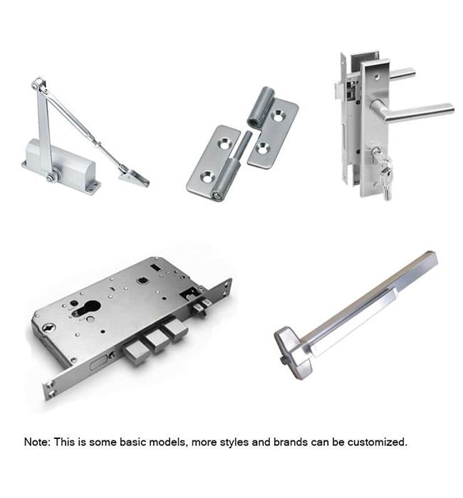 Galvanized Steel Vision Panel UL Louver Hospital Fire Doors 1