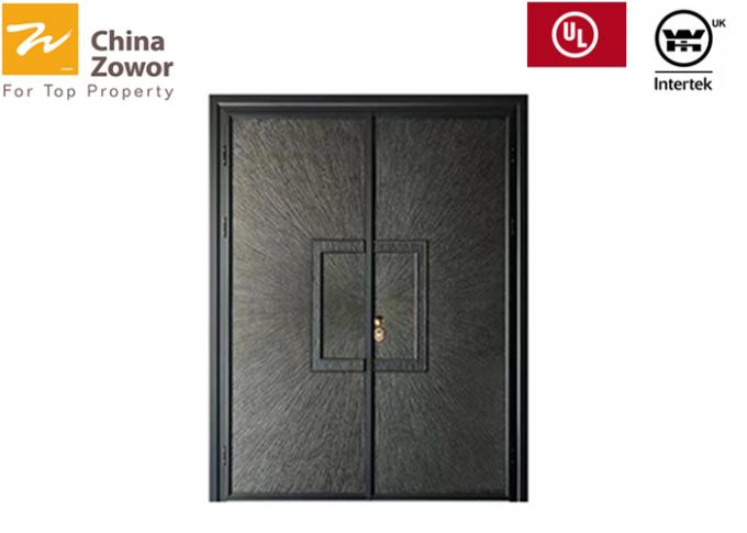 Villa Front Exterior Door Steel Flush Entrance Door customized size dubai style 3