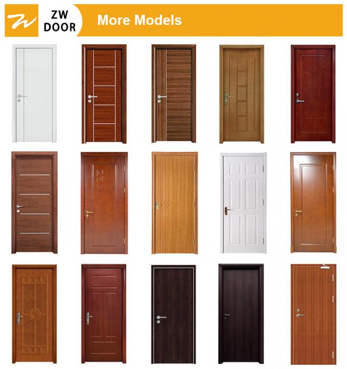 PU Paint Hotel Bedroom Solid Core Flush Type Oak Wood Door 1