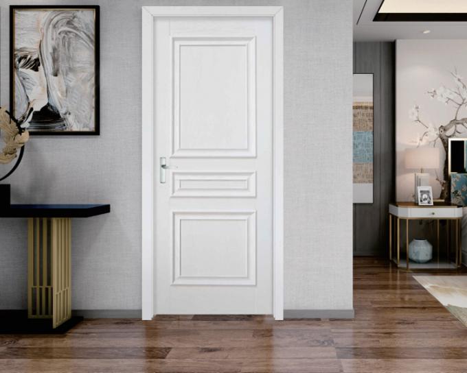 Hidden Hinge Solid Core Mahogany Plain Wooden Door 0