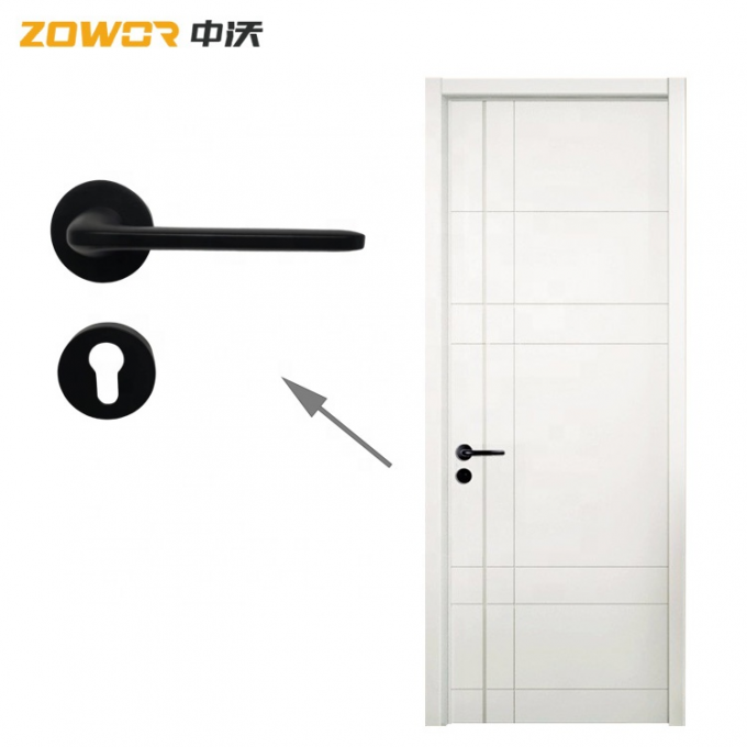 65mm Leaf Veneer Paint MDF Board Plain Wooden Door 0