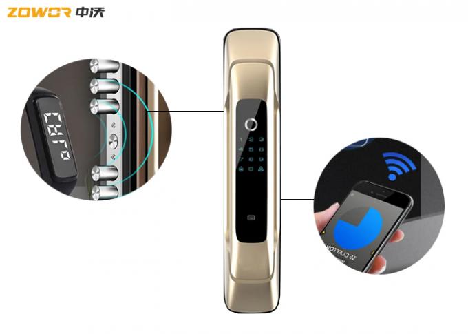 Anti Theft 60μA 110mm Fingerprint Bluetooth Smart Lock 0
