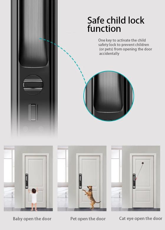 Anti Theft 60μA 110mm Fingerprint Bluetooth Smart Lock 2