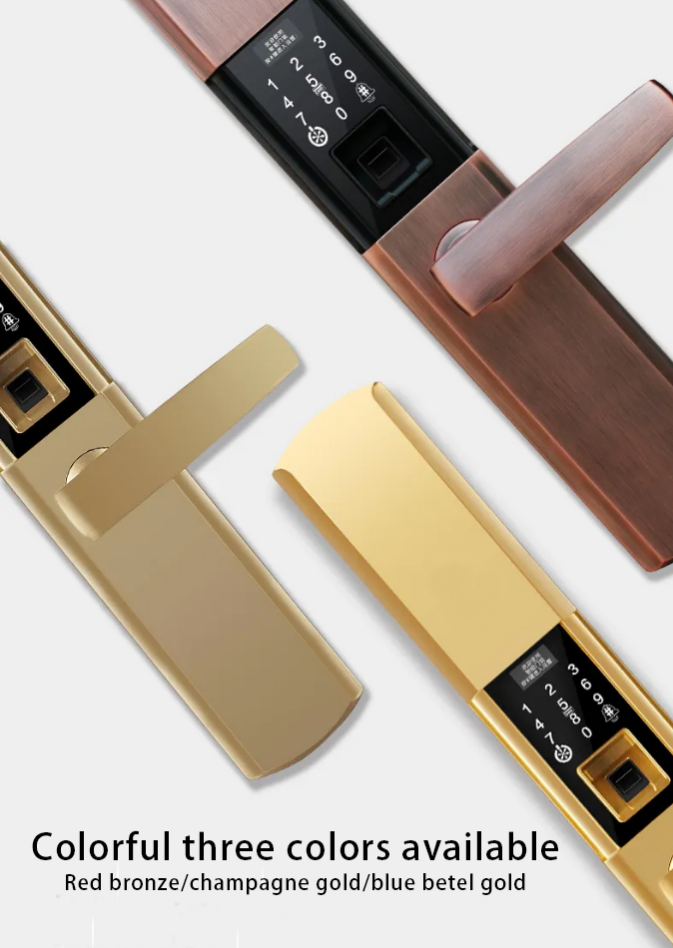 Anti Theft Push Pull W80mm Waterproof Smart Door Lock 2