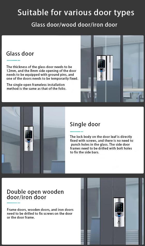Zinc Alloy 0.1s Bluetooth 180mA Keyless Deadbolt Door Lock 1