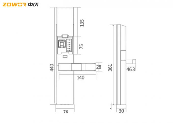 Hotels 0.1s Biometric Intelligent Fingerprint Lock 0