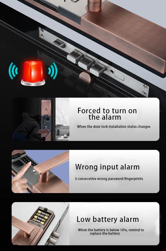 Hotels 0.1s Biometric Intelligent Fingerprint Lock 4