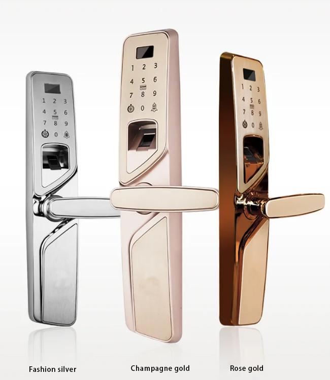 Zinc Alloy L440mm Zigbee Card Fingerprint Door Lock 2