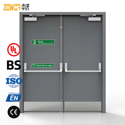 Swing Open Single Hinged Commercial Steel Fireproof Insulated Doors