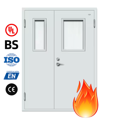 Steel Fire Doors for School Hospitals, Soundproof and Fireproof for Safety, for Outdoor Use, with Intact Surface Treatment