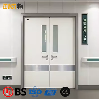 Project Grade 2 Hour Fire Rated Steel Door UL Standard Security Entrance Doors for Hospital Metro Station