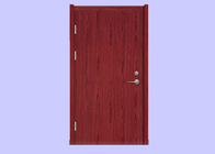 30/60 mins 40/50/55 mm Right Hand Red Single Swing Wood Grain Fire Door With Steel Frame