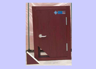 60 Minute 40/45mm Right Hand Red Mother And Son Veneered Wood Doors With Steel Frame