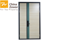 36'' X 84'' Unequal Leaf RH Active Steel Insulated Fire Door For Hotel/ Wood Grain Finish
