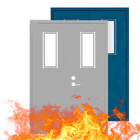 RAL Color UL Certified Fire Rated Steel Door / Steel Emergency Exit Doors