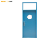 Ordinary steel household/commercial entrance door with bright glass window, good light