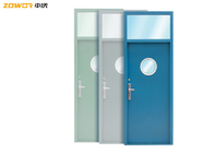 Ordinary steel household/commercial entrance door with bright glass window, good light