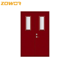 BS Certified 54 mm FD60 Powder Coated Galvanized Steel rated Fire Door/ Red Painting Finish