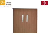 Rosewood Grain Finish Wooden Fire Doors Unequal Leaf With Vision Panel
