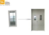 Various Colors Powder Coating Finish Prehung Steel Fire Safety Door With Vision Panel