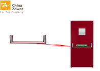 UL Listed 45 mm Single Swing Steel Insulated Fire Door With Panic Bar/ Fire Exit Door