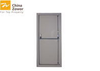 90 minute Fire Rated Steel Insulated Fire Door With Panic Bar/ Powder Coated Finish