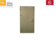52mm Thick 1 Hour Rated Fireproof Wooden Doors/ Teak Wood Veneer Finish/ Color Choice Available