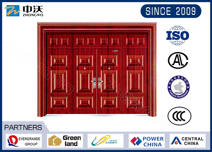 2 Latch Fireproof Garage Entry Door Yellow Fire Rated Entry Door