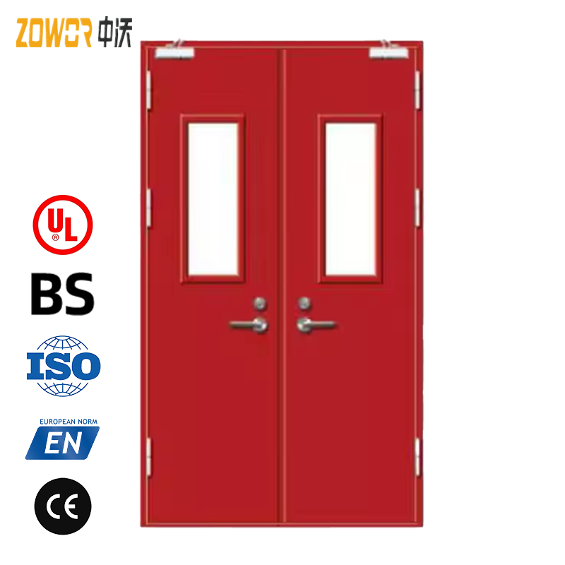 Metal Fire Doors with Fireproof Certification, US Standard Certified, Customizable