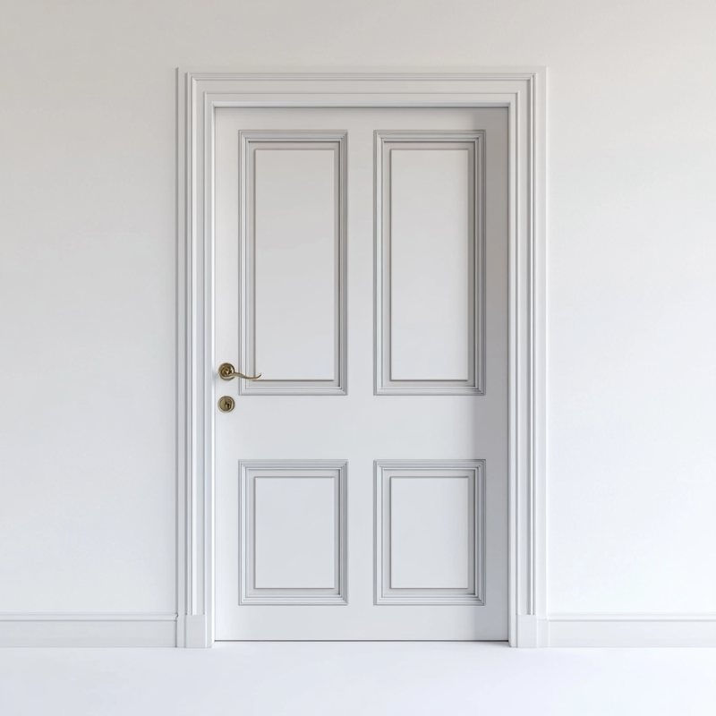 1H Fire Resistant Wooden Doors Interior Fireproof Wooden Door