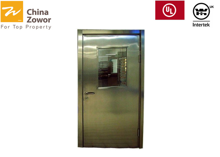 90 Min 304 Stainless Steel Fire Rated Doors With Vision Panel For
