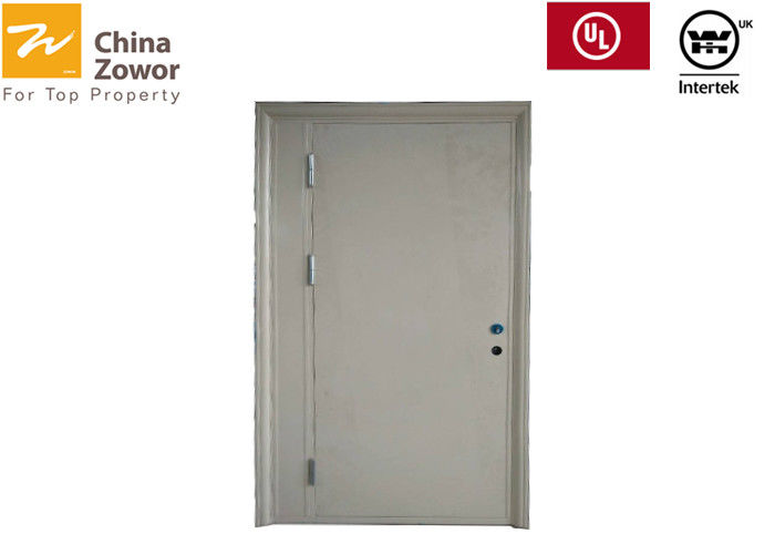 Custom Made Exterior Metal Hinged 40 Mm Fd30 Fire Resistant Steel Doors Powder Coating Finish