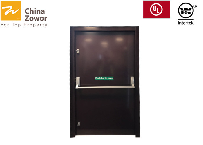 1 5 Hours Rated Walnut Wood Fire Resistant Wooden Doors For