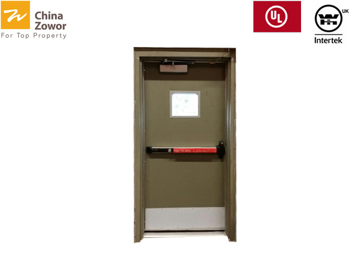 Bs Certified Gla Steel 1 Hour Fire Rated Door With Wired Glass
