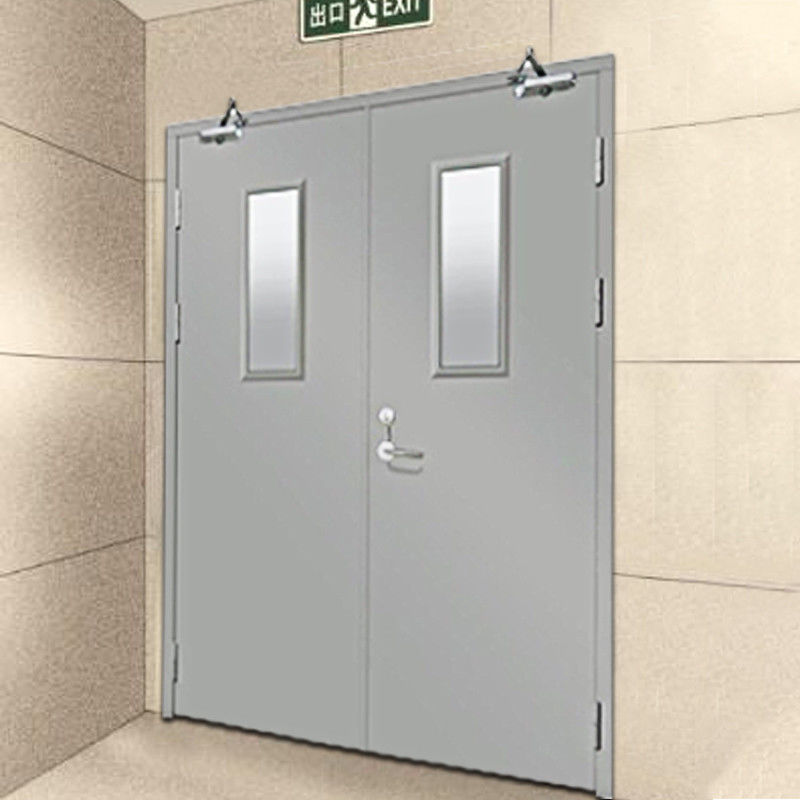 UL & EI Certified Commercial Double 3-Hour Fireproof Steel Door, Exterior Fireproof Metal Door, Fireproof Exterior Steel Door