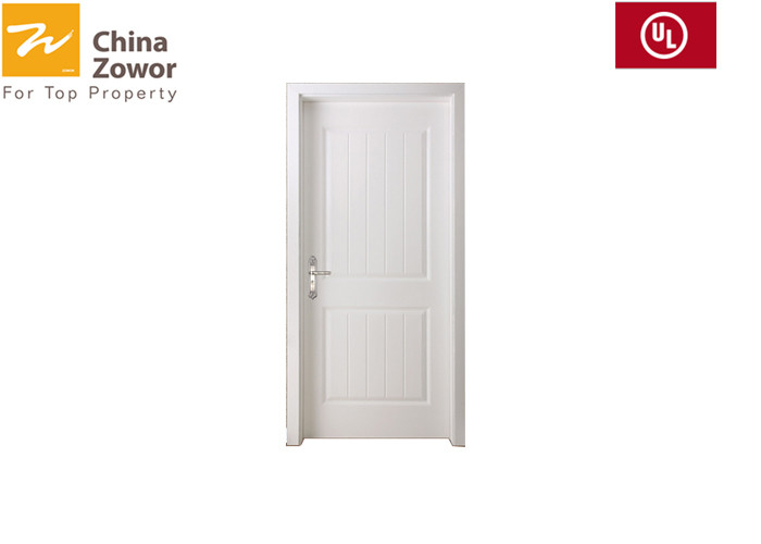 1.5 Hours Rated Walnut Wood Fire Resistant Wooden Doors For Commercial Buildings