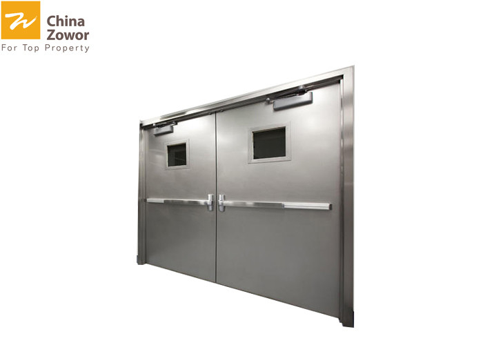 304 Stainless Steel Fire Rated Doors With Glass Insert/ One Hour Fire Rated