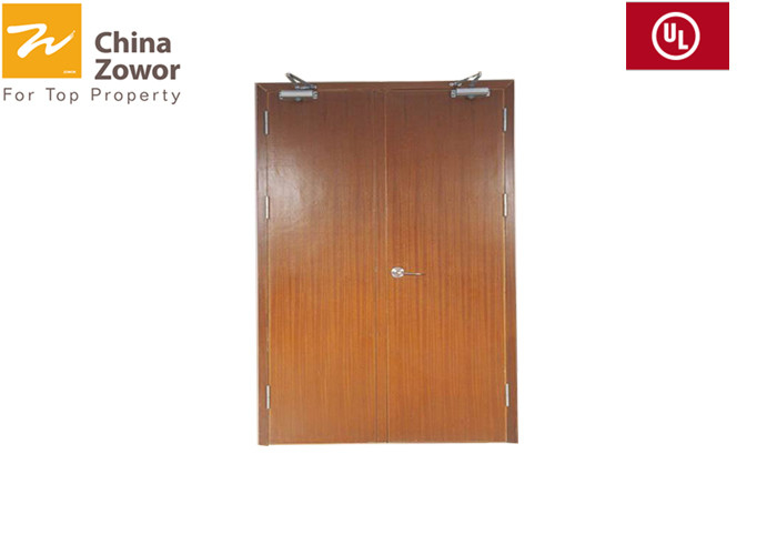 BS Certified Fireproof Wooden Doors With Vision Panel/ Melamine Finish/ China Fir Skeleton