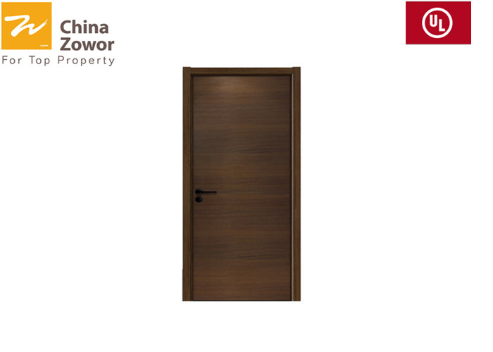 Single Leaf Primer Finish Wood Fire Door With Steel Frame/ Customized Size/ 1 Hour Fire Rated Door